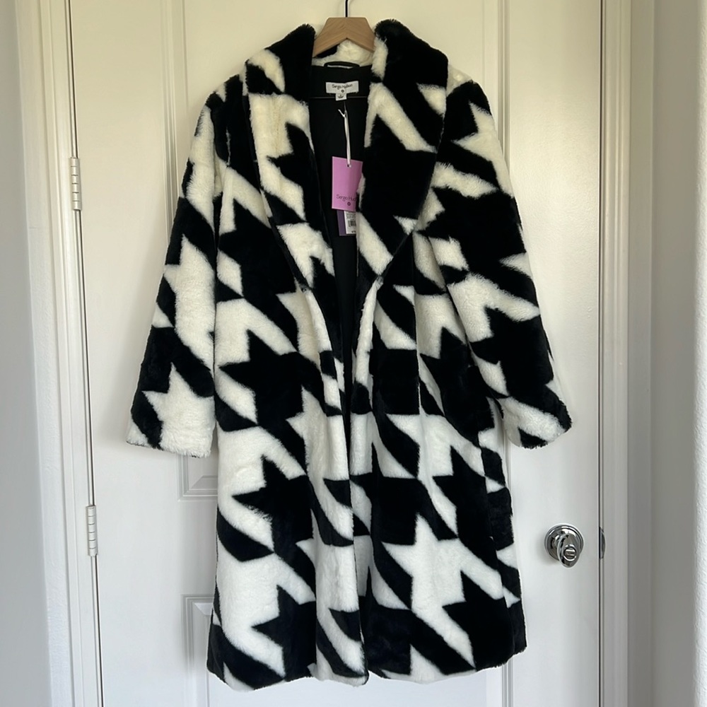 Sergio Hudson x Target Women’s Houndstooth Faux Fur Coat